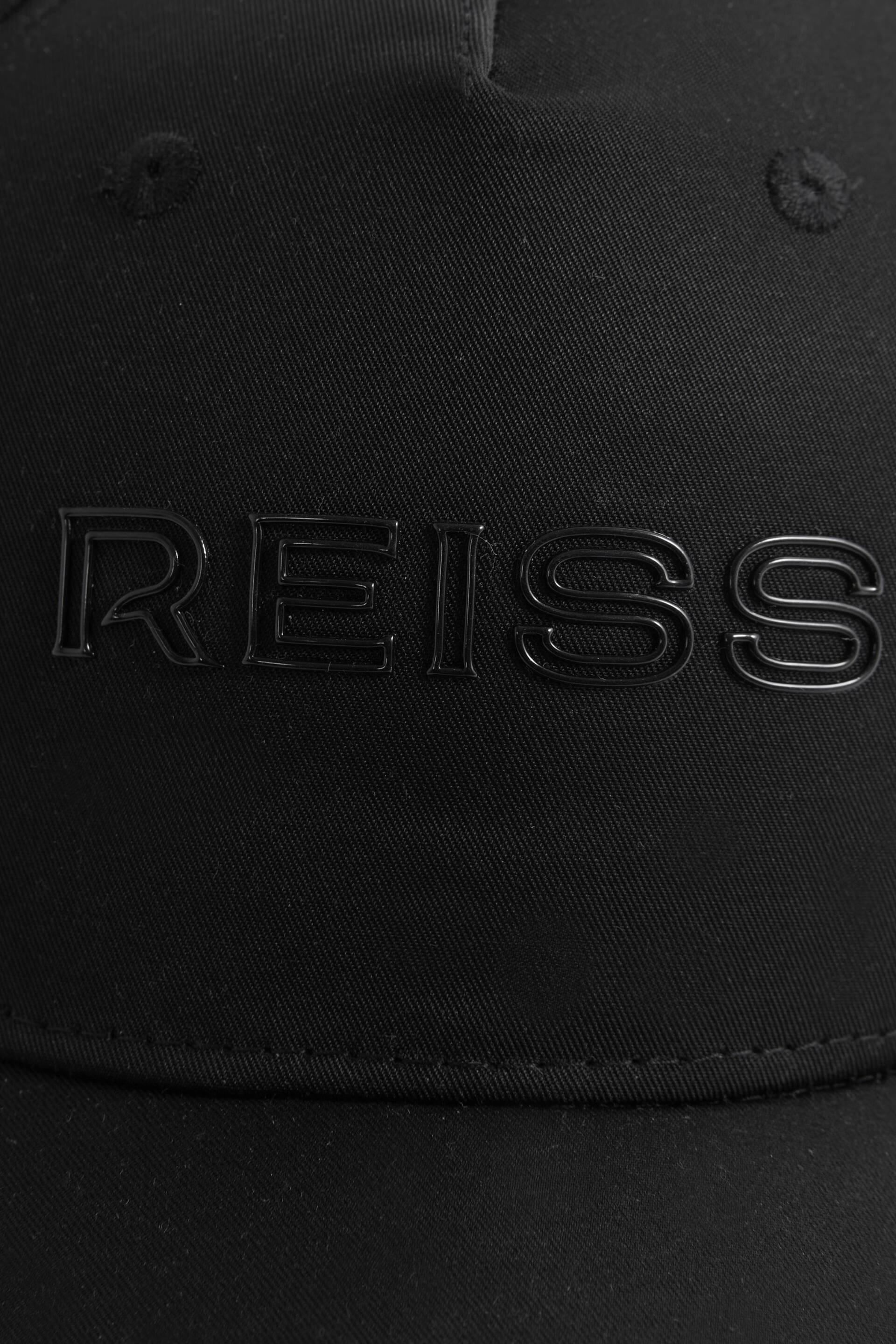 Reiss Black Blaze Logo Baseball Cap - Image 4 of 4