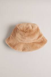Ted Baker Natural Prinnia Faux Fur Bucket Hat - Image 1 of 3