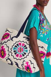 Monsoon Pink Embroidered Beach Bag - Image 1 of 4
