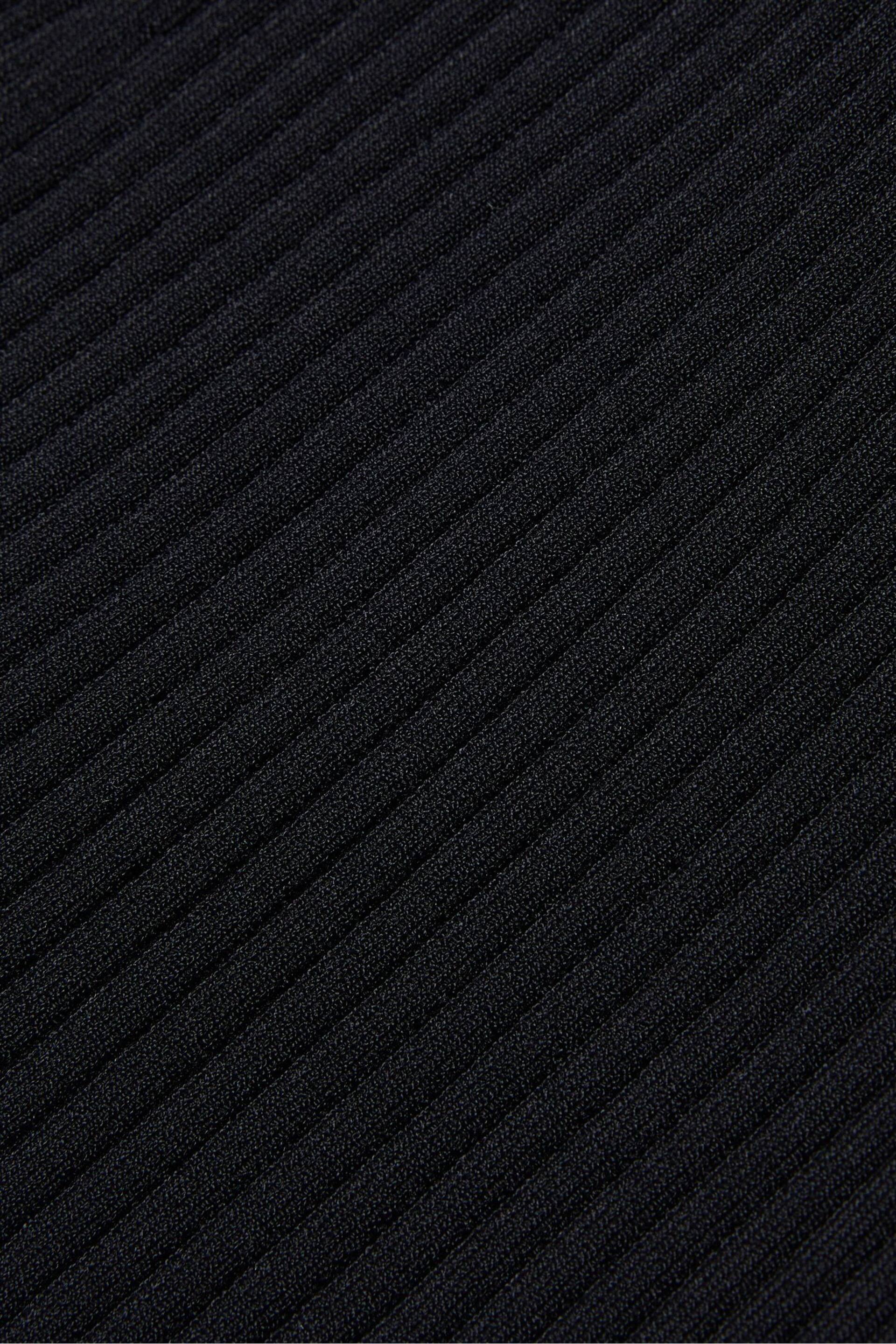 Ted Baker Black Rib Detail Betylou Biker Knit Skirt - Image 4 of 5