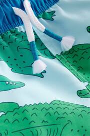 Boden Green Crocodile Swim Shorts - Image 3 of 3