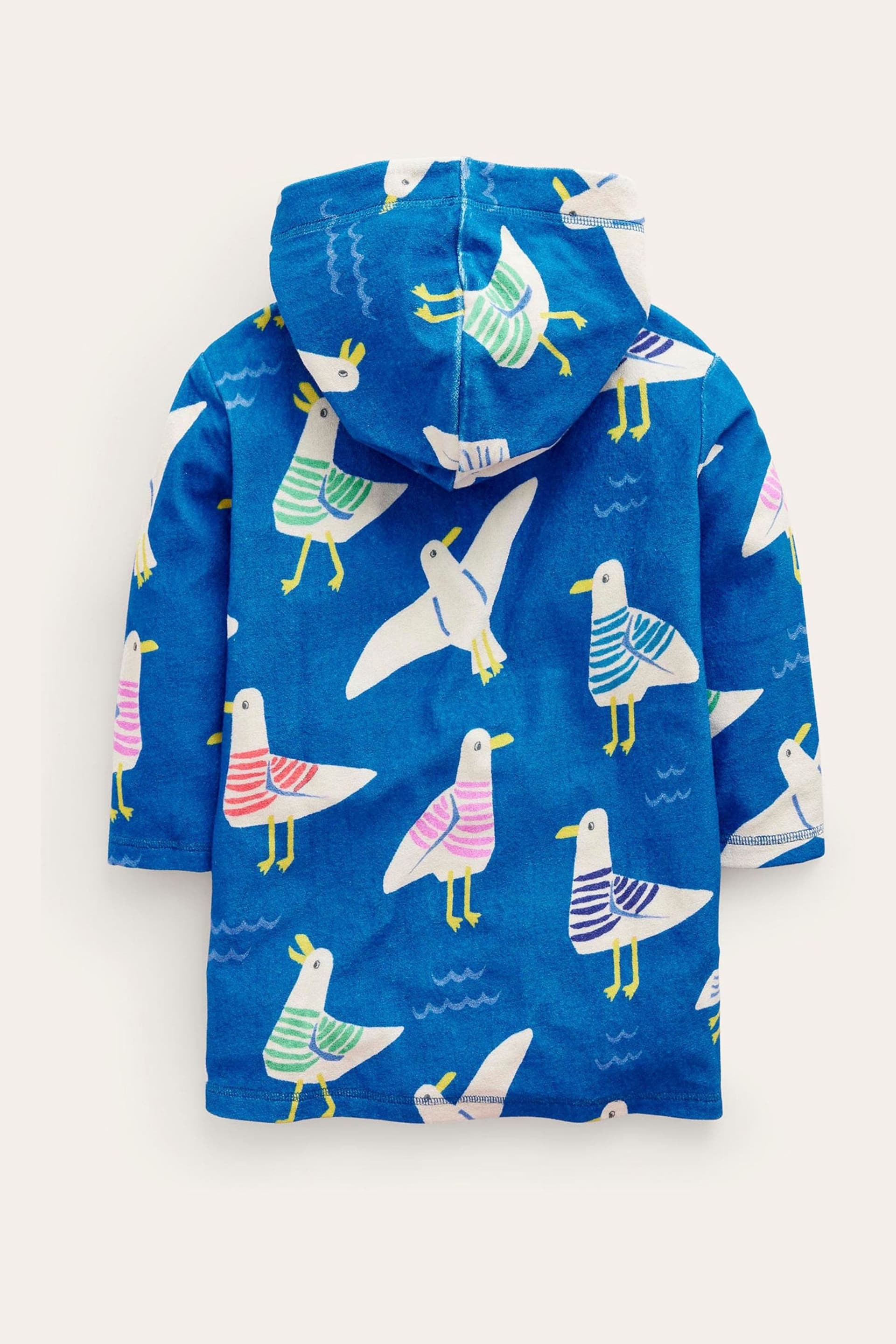 Boden Blue Seagull Pattern Towelling Throw on Poncho - Image 2 of 4