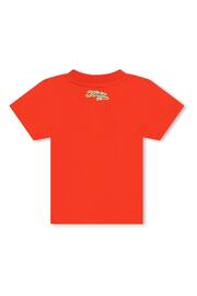 KENZO KIDS Baby Red Tiger Varisty Logo Print Short Sleeve Top and Shorts Set - Image 4 of 5