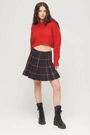 Superdry Red Vintage Textured Crop Knit Jumper - Image 2 of 3