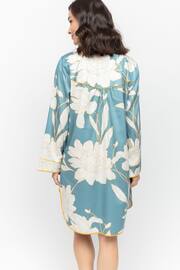 Fable and Eve Blue Floral Print Long Sleeve Nightshirt - Image 3 of 4