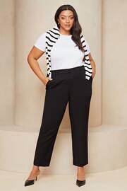 Lipsy Black Curve Tailored Tapered Smart Trousers - Image 3 of 4