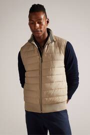 Ted Baker Natural Dejas Wadded Funnel Neck Gilet - Image 1 of 6