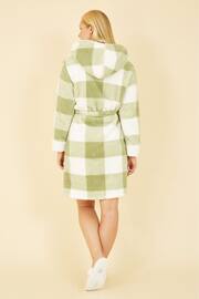 Yumi Green Check Super Soft Dressing Gown - Image 4 of 5