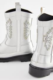 Silver Western Wellies - Image 3 of 5