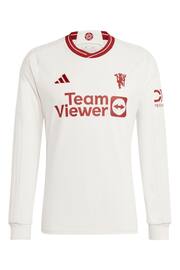 adidas White Manchester United EPL Third Shirt 2023-24 - Hojlund 11 - Image 2 of 3
