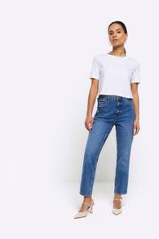 River Island Blue Petite Slim Fit High Rise Jeans - Image 1 of 5