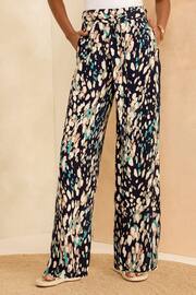 Love & Roses Animal Printed Belted Wide Leg Trousers - Image 1 of 4