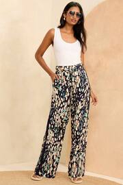 Love & Roses Animal Printed Belted Wide Leg Trousers - Image 4 of 4