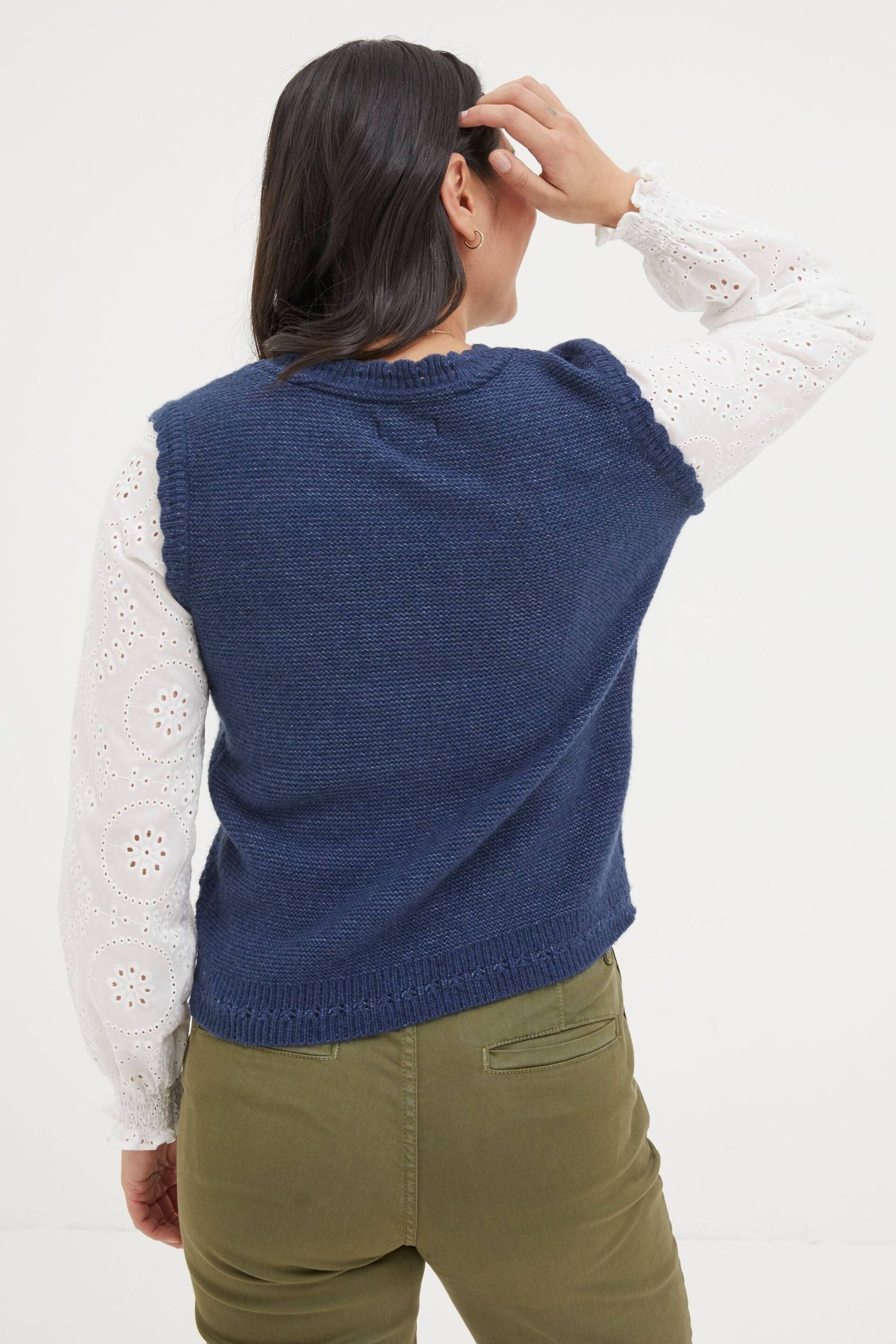 FatFace Blue Winona 2-In-1 Knitted Jumper - Image 3 of 5