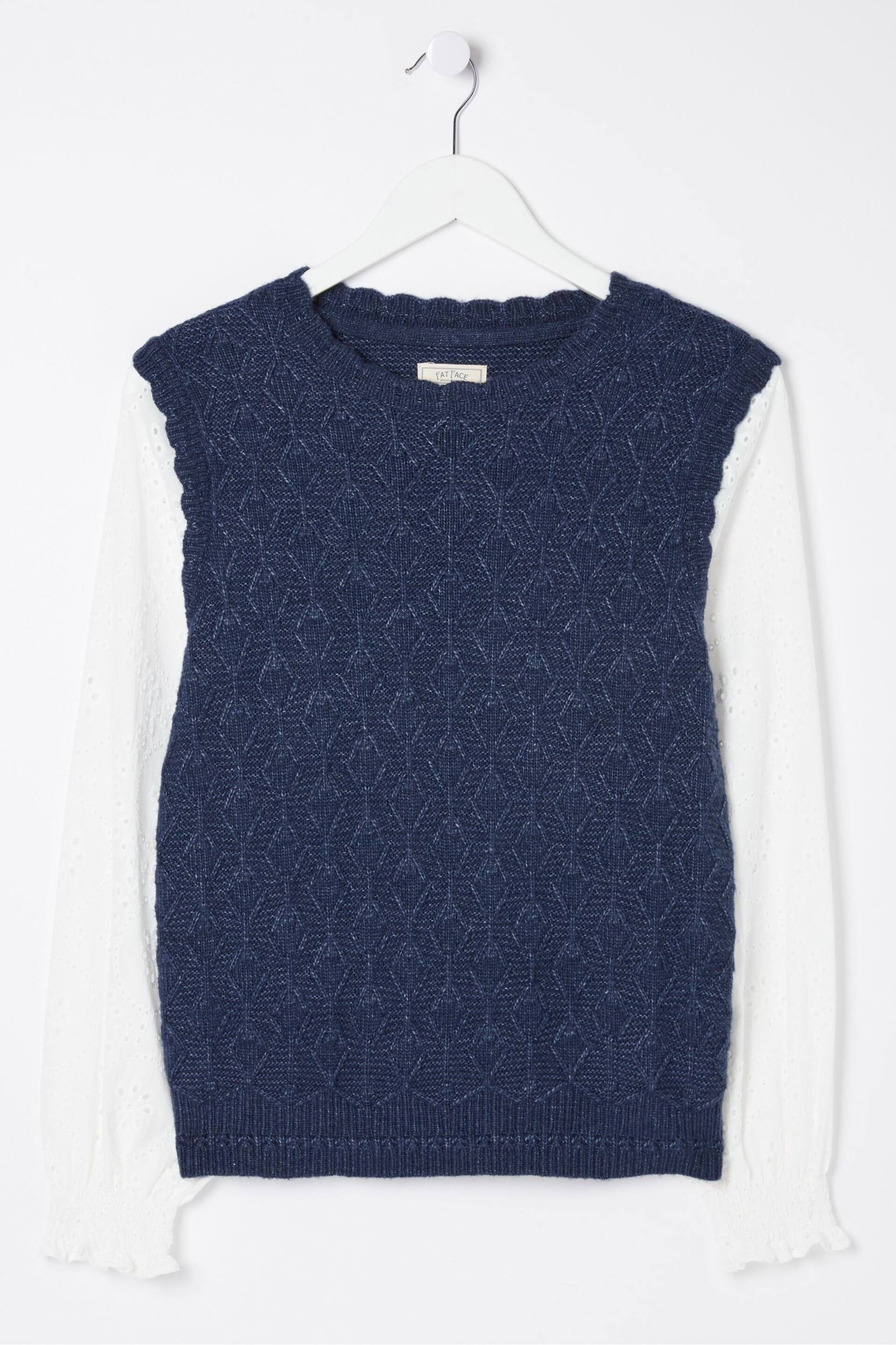 FatFace Blue Winona 2-In-1 Knitted Jumper - Image 5 of 5