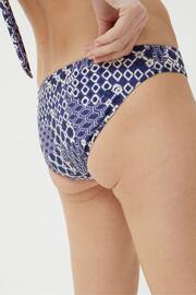 FatFace Blue Mila Patchwork Geo Bikini Bottoms - Image 2 of 6