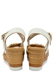 Lotus White Casual Wedge Sandals - Image 3 of 4