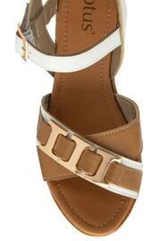 Lotus White Casual Wedge Sandals - Image 4 of 4
