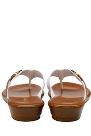Lotus White Low Wedge Toe Thong Sandals - Image 3 of 4