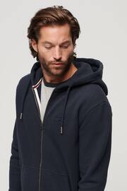 Superdry Navy Blue Essential Logo Zip Hoodie - Image 3 of 3