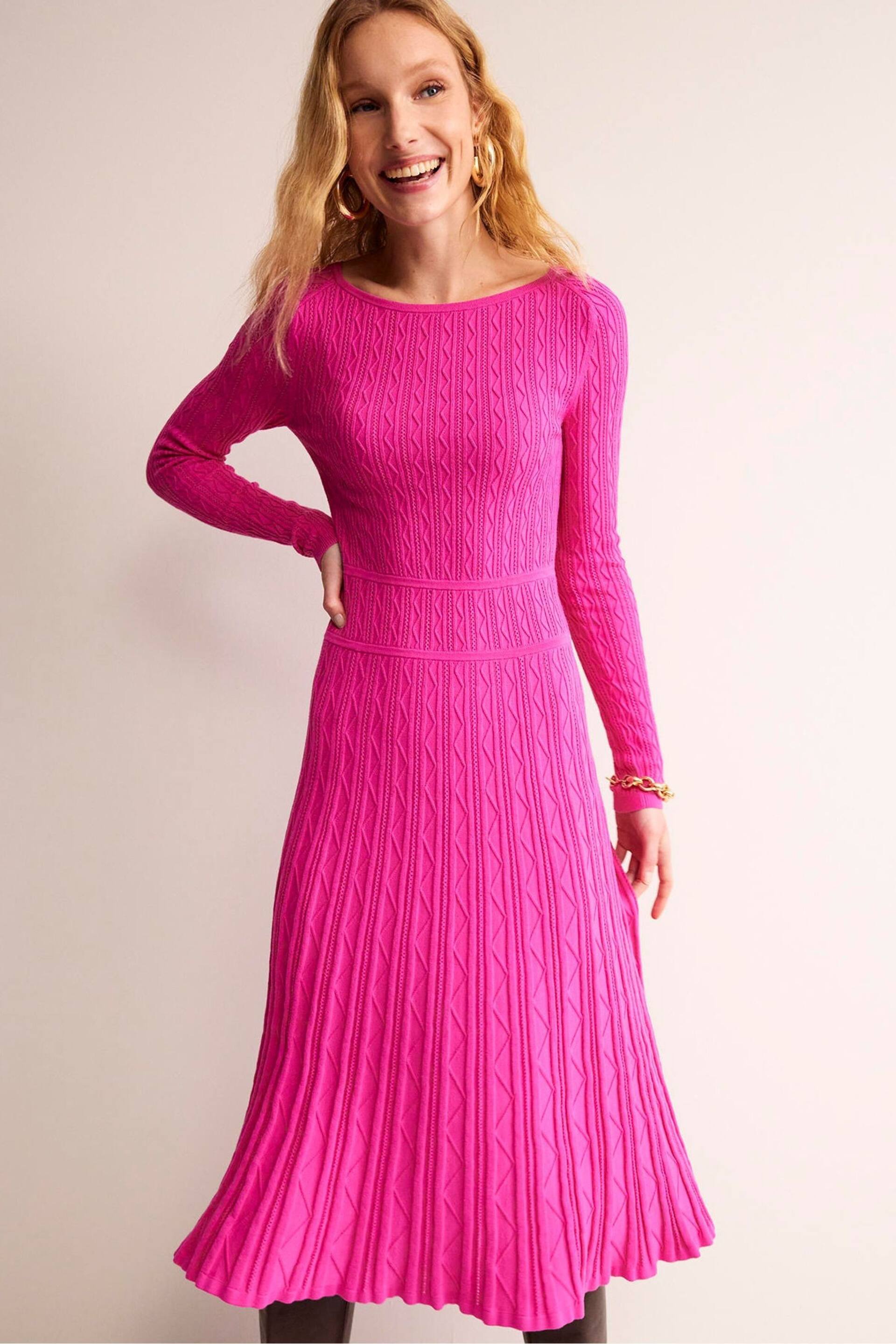 Boden Pink Imogen Empire Knitted Dress - Image 1 of 6