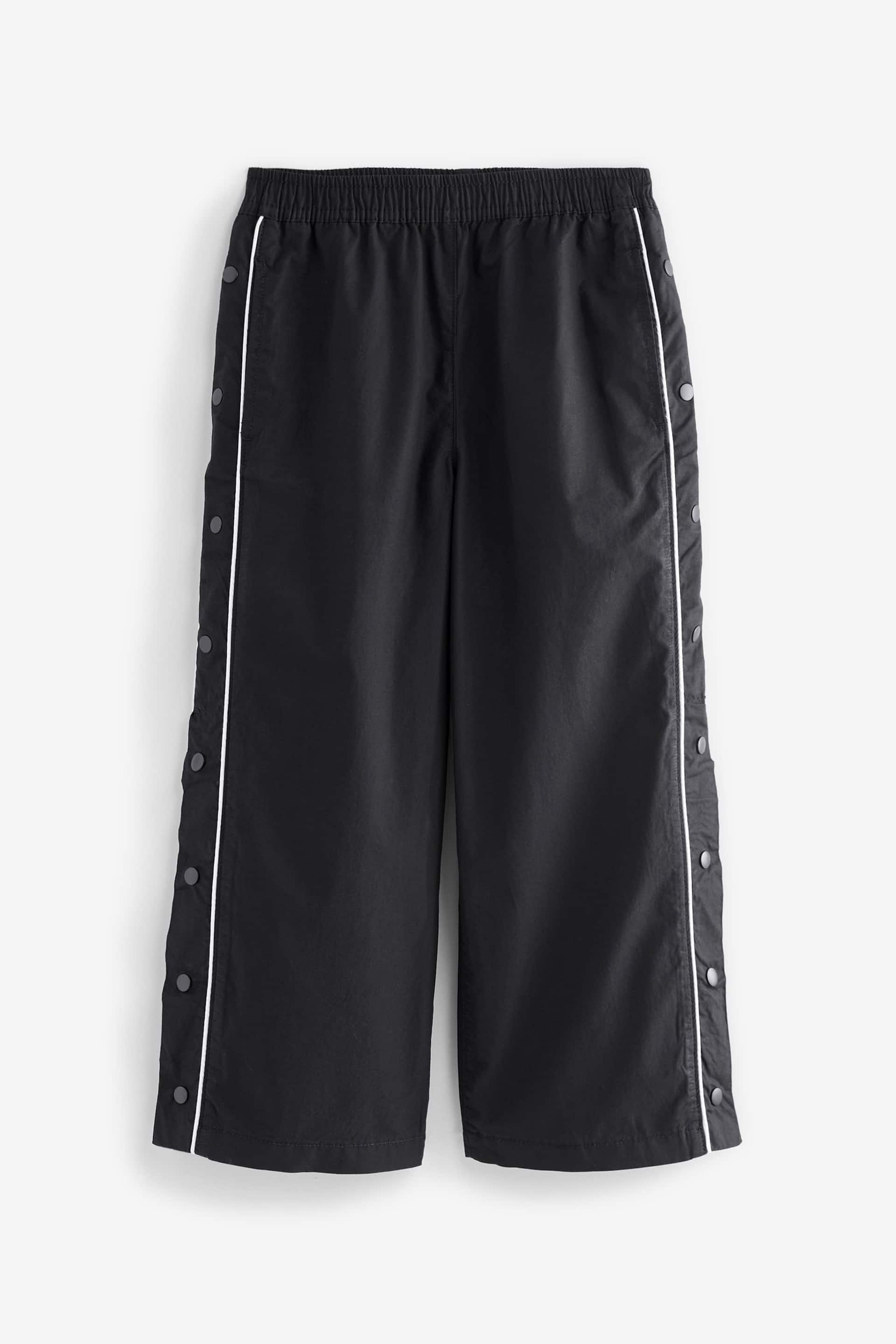 Black Wide Leg Woven Joggers (3-16yrs) - Image 6 of 8