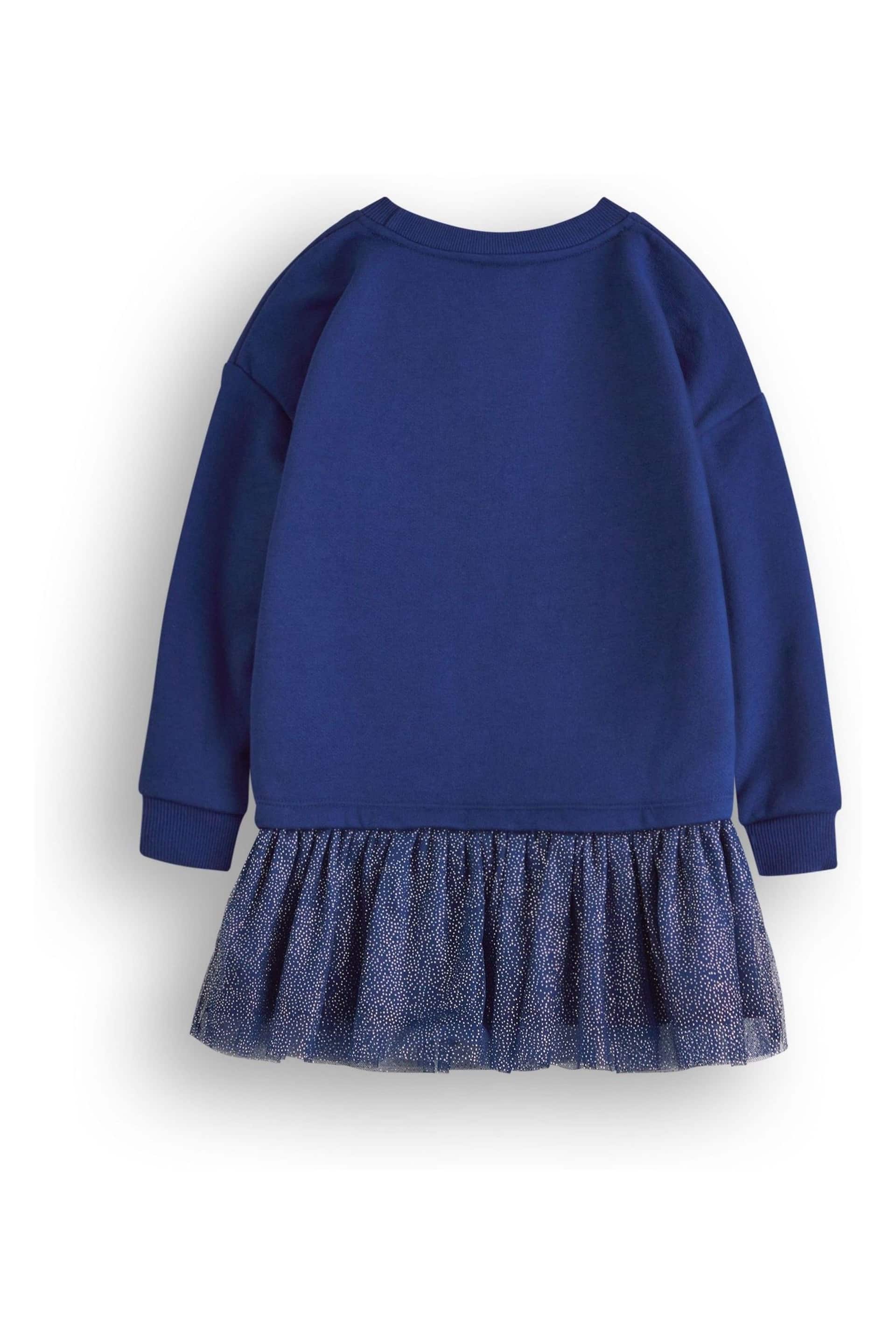 Vanilla Underground Blue Girls Frozen Longline Sweatshirt With Trim - Image 2 of 6