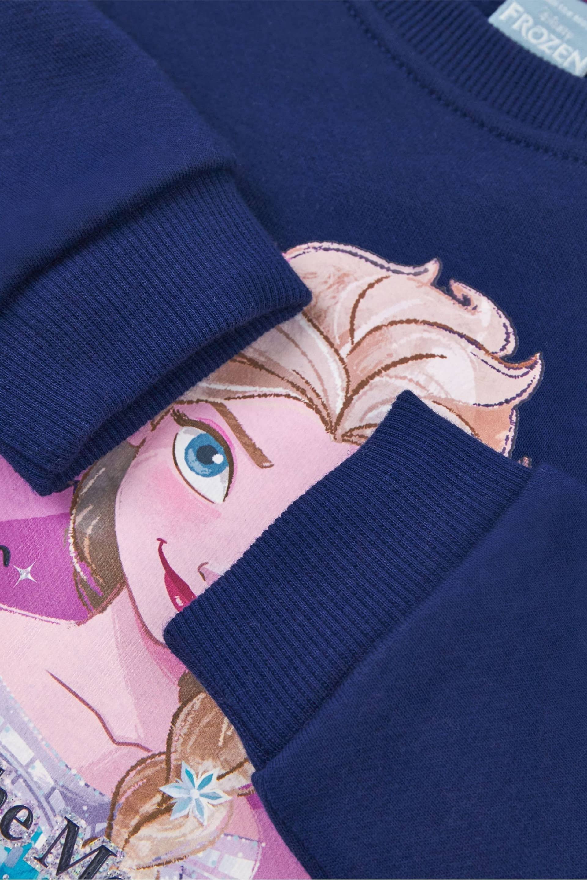 Vanilla Underground Blue Girls Frozen Longline Sweatshirt With Trim - Image 5 of 6