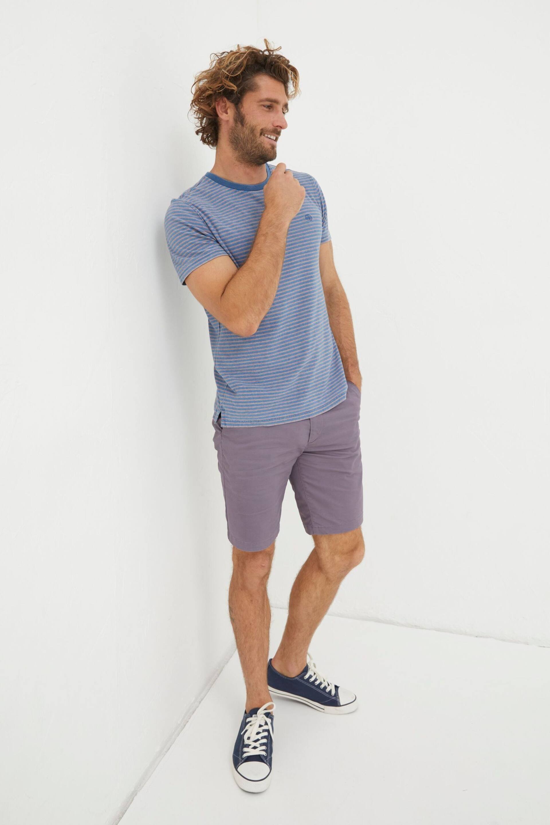 FatFace Purple Mawes Chinos Shorts - Image 1 of 5