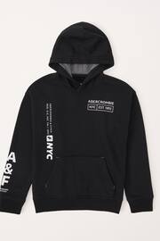 Abercrombie & Fitch Black Relaxed Fit Graphic Hoodie - Image 1 of 1