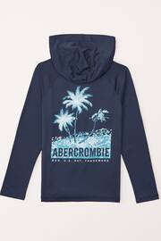 Abercrombie & Fitch Blue Hooded Long Sleeve Logo Rash Hoodies - Image 2 of 2