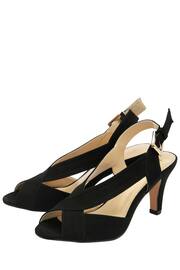 Lotus Black Slingback Occasion Cross Strap Sandals - Image 2 of 4