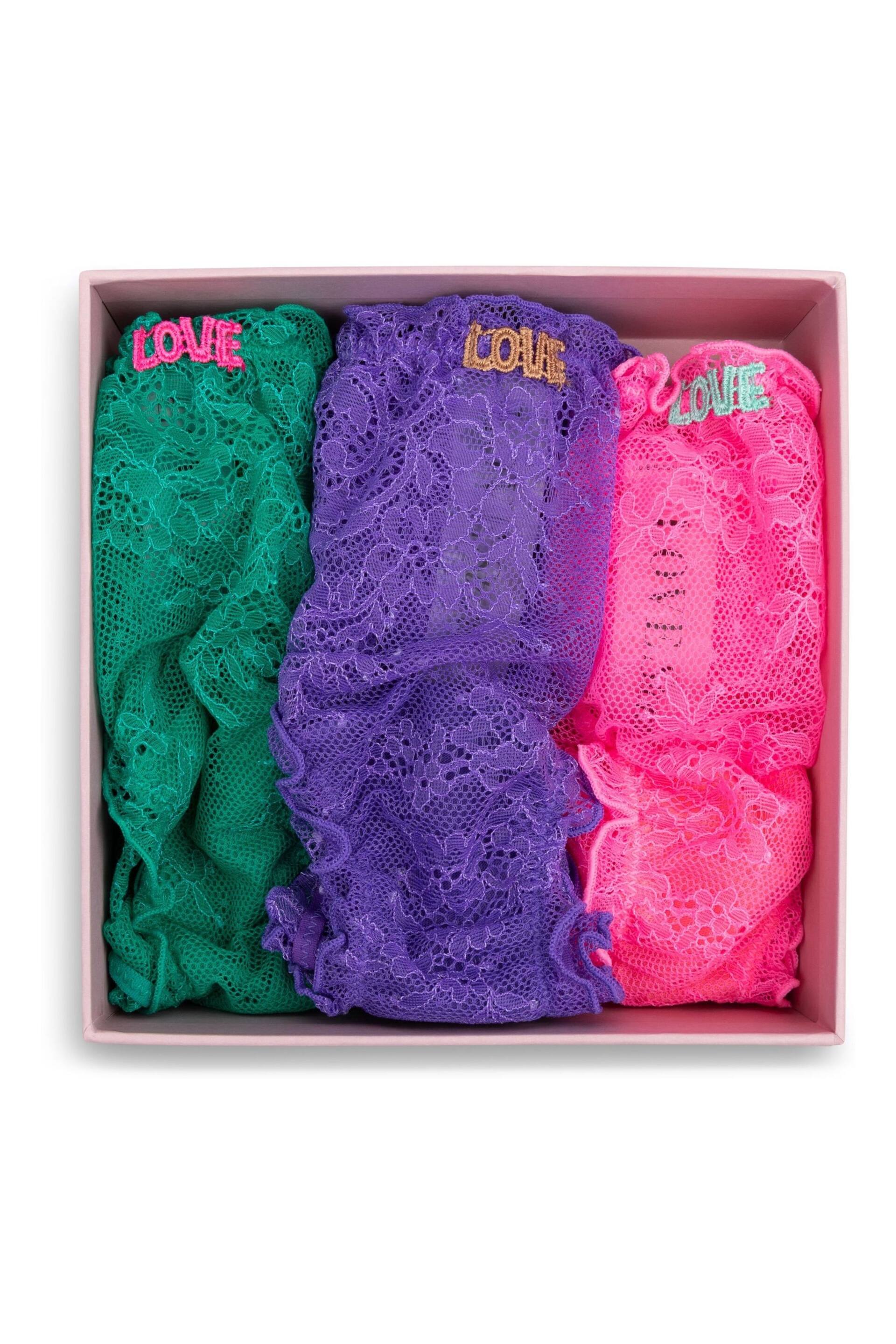 Love Stories Multi Full Brief Weekend Lola Lace Briefs 3 Pack - Image 1 of 7