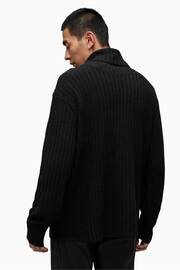 AllSaints Black Varid Funnel Neck Sweater - Image 2 of 7