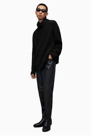 AllSaints Black Varid Funnel Neck Sweater - Image 3 of 7