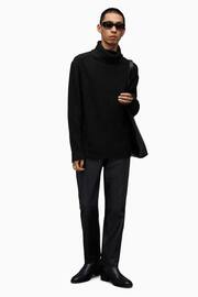 AllSaints Black Varid Funnel Neck Sweater - Image 4 of 7