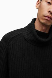 AllSaints Black Varid Funnel Neck Sweater - Image 6 of 7