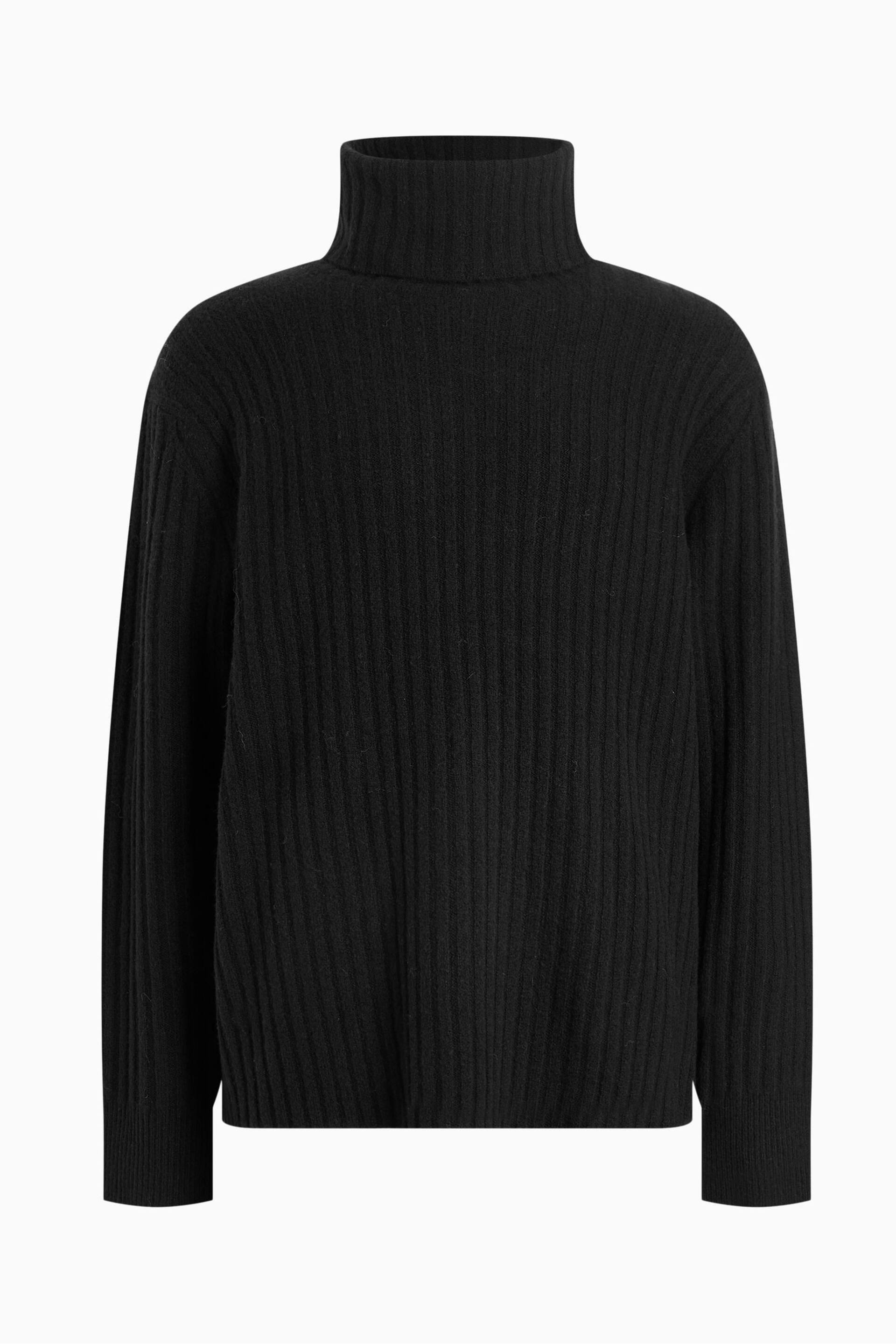 AllSaints Black Varid Funnel Neck Sweater - Image 7 of 7