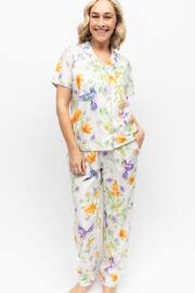 Nora Rose Cream Shell Print Pyjamas Set - Image 1 of 4