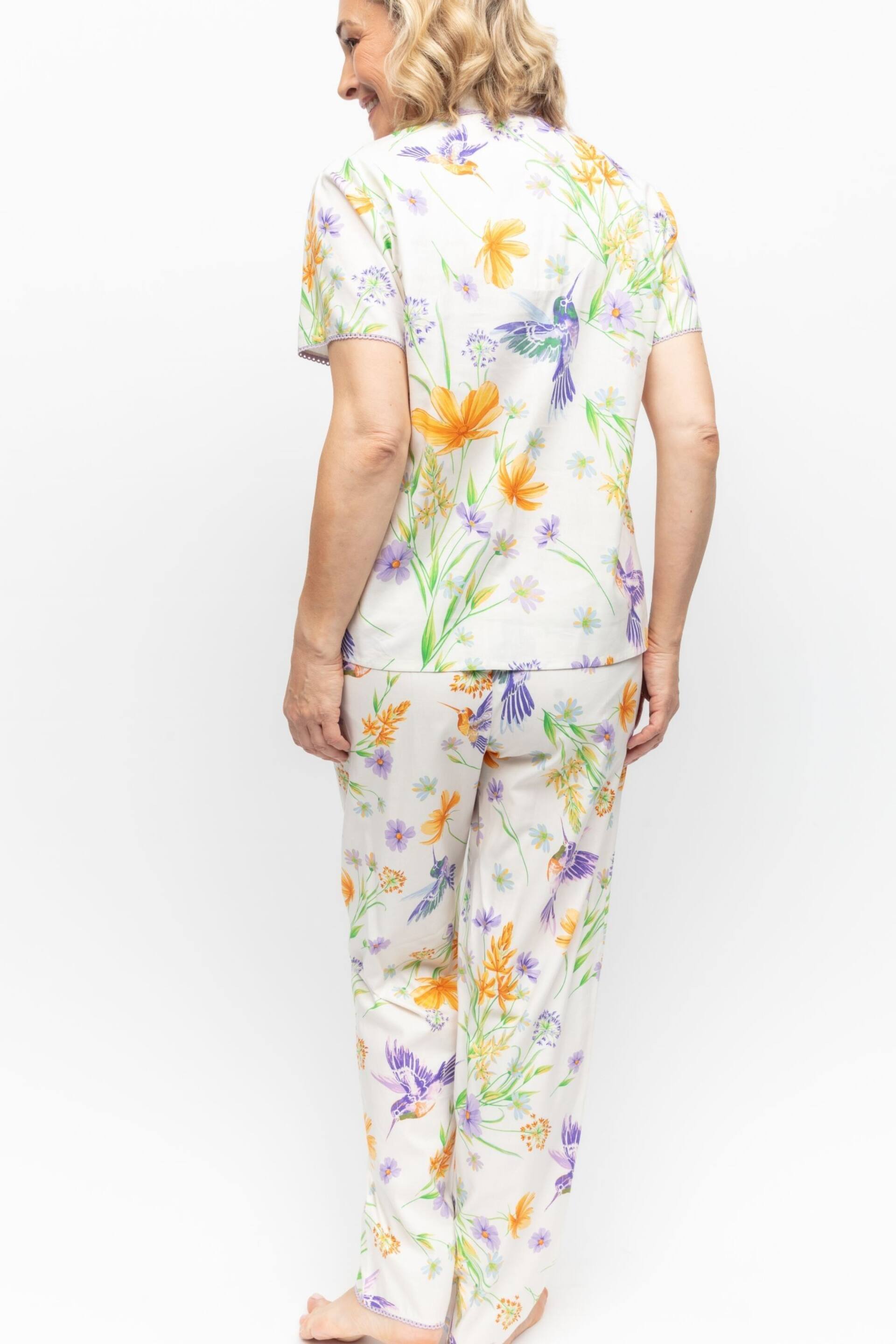 Nora Rose Cream Shell Print Pyjamas Set - Image 2 of 4