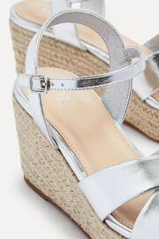 Linzi Silver Vision Crossover Rope Detail Wedges - Image 5 of 5