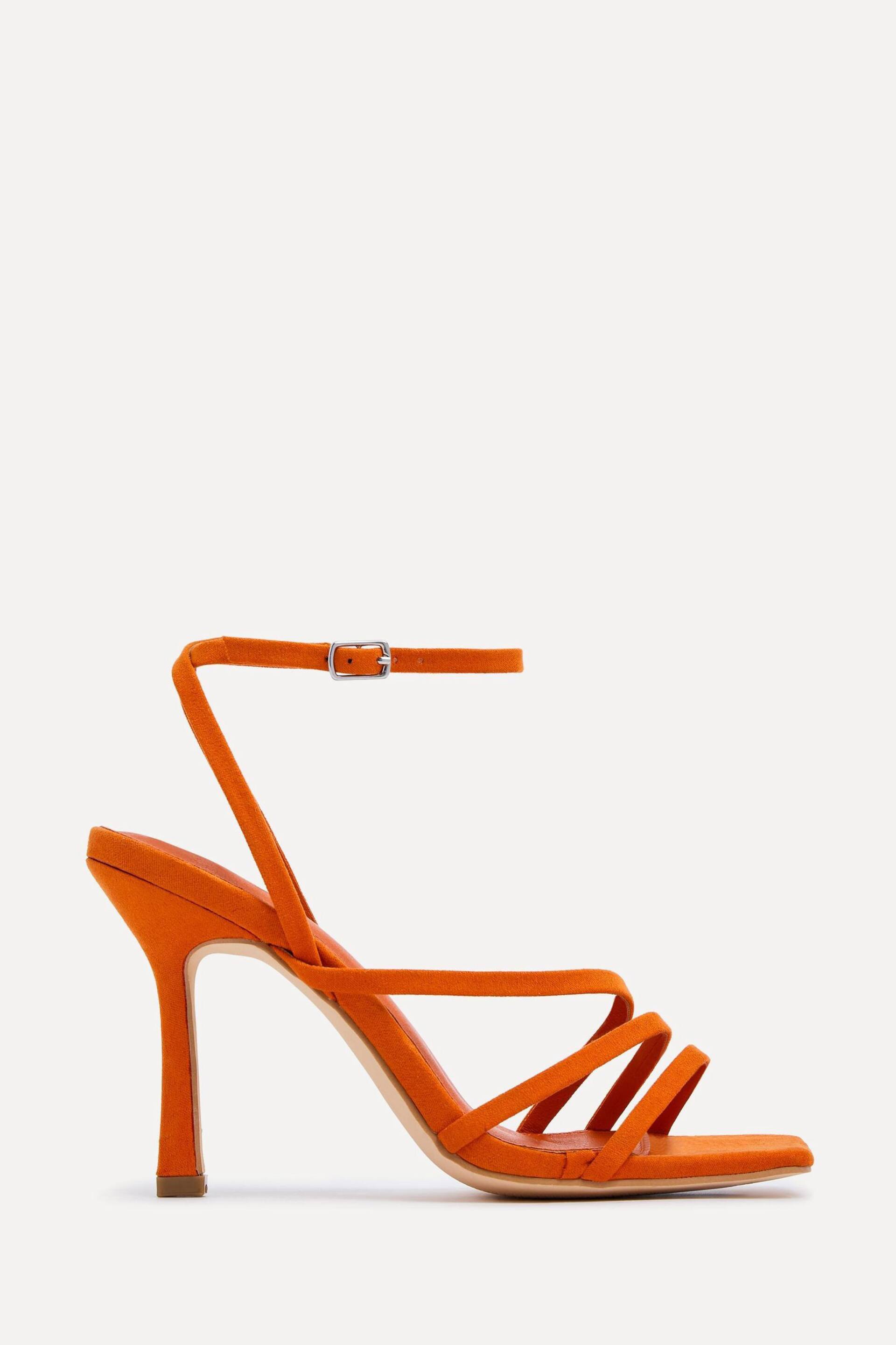 Linzi Orange Scarlett Strappy Heel Sandals With Ankle Strap - Image 2 of 5