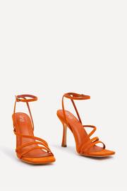 Linzi Orange Scarlett Strappy Heel Sandals With Ankle Strap - Image 3 of 5