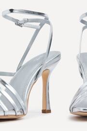 Linzi Silver Scarlett Strappy Heel Sandals With Ankle Strap - Image 5 of 5