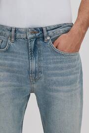 Reiss Light Blue Ordu R Relaxed Tapered Jeans - Image 4 of 6