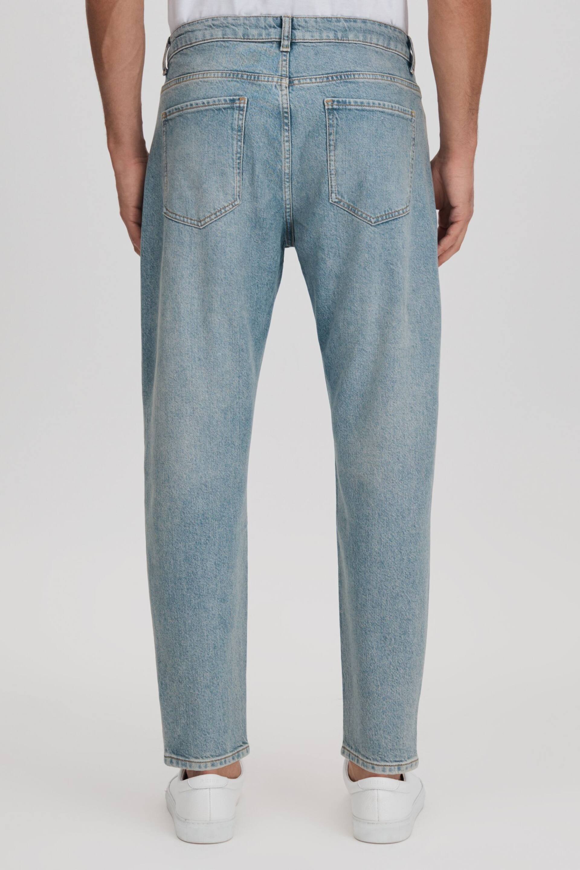 Reiss Light Blue Ordu R Relaxed Tapered Jeans - Image 5 of 6