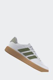 adidas Green/White Courtblock Trainers - Image 9 of 18