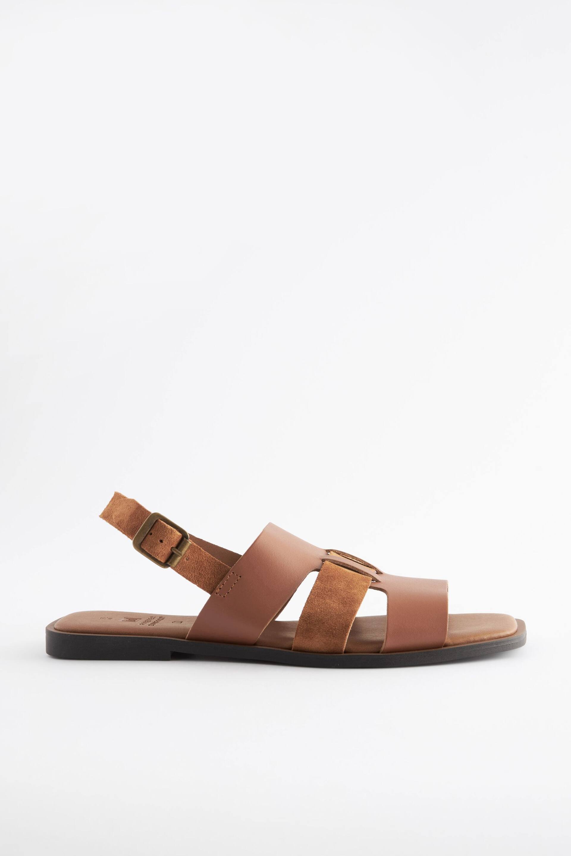 Tan Brown Regular/Wide Fit Forever Comfort® Leather Slingback Sandals - Image 2 of 5