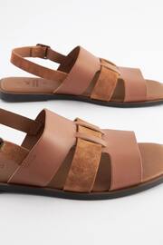 Tan Brown Regular/Wide Fit Forever Comfort® Leather Slingback Sandals - Image 5 of 5