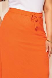 Curves Like These Orange Cotton Maxi Skirt - Image 3 of 4
